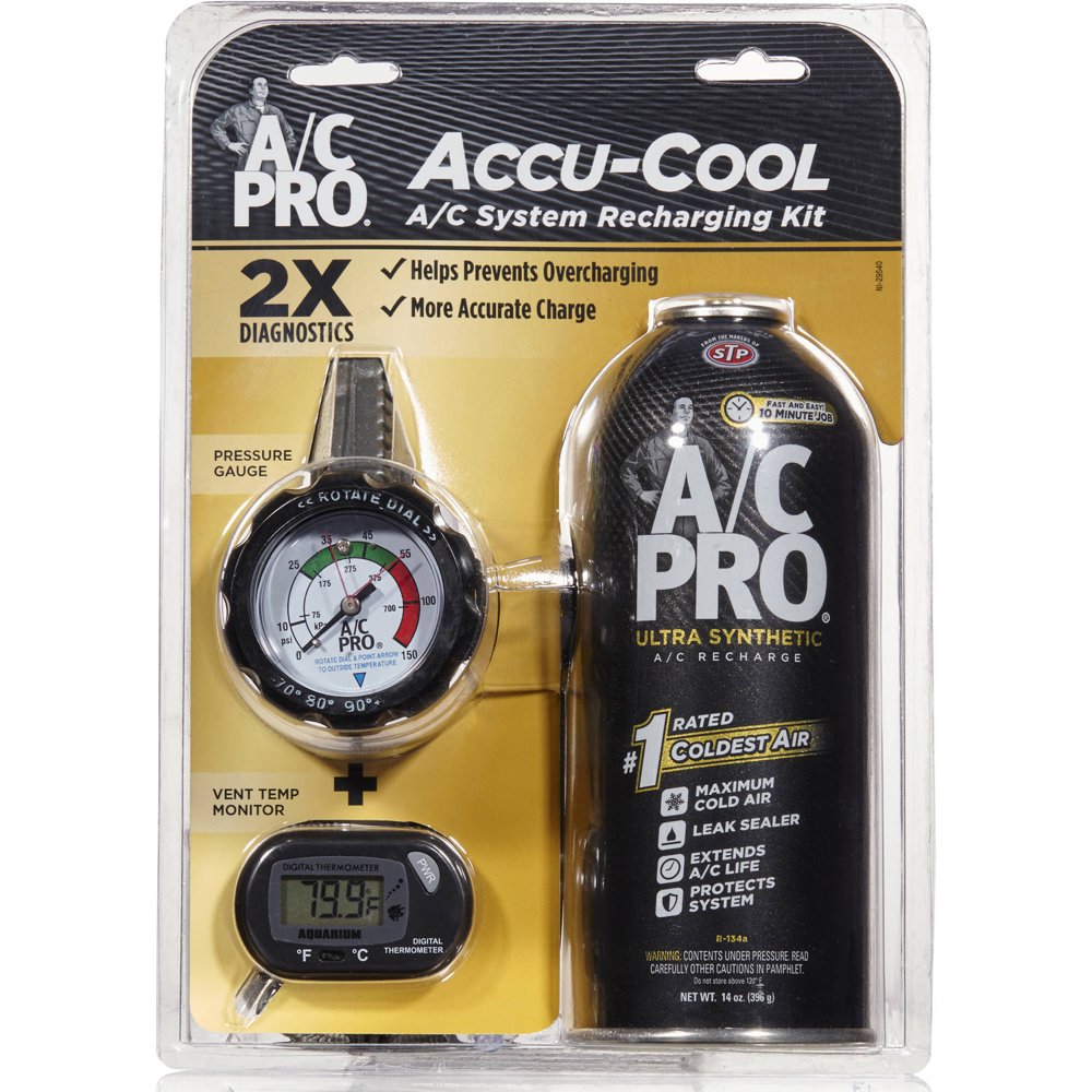 A/C Pro AccuCool Air Conditioning System Recharging Kit, 14oz