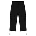 thumbnail image 4 of Boys Sweatpants Size 10-12 5T Boys Pants Boys Cargo Pants Casual Pants Elastic Waist Hiking School Uniform Sweatpants Joggers Black 3-4 Years, 4 of 7