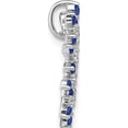 thumbnail image 2 of 14K White Gold Sapphire And Diamond Snowflake Chain Slide (Width 18.4) (Length 18.4) - Jbsp, 2 of 5