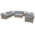 thumbnail image 1 of Coast 10 Piece Outdoor Wicker Patio Furniture Set in Grey, 1 of 2