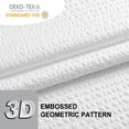 thumbnail image 2 of OVZME Cortina de ducha de tela texturizada en relieve para baño, tela suave y spa de hotel, repelente al agua, lavable a máquina, 72 x 72, color blanco baya, 2 of 5