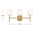 thumbnail image 3 of 56953LCB Hinkley Lighting Saunders - 36W 3 LED Medium Bath Vanity-10.75 Inch Tall and 23 Inch Wide-Lacquered Brass Finish, 3 of 8