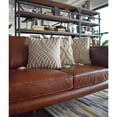 thumbnail image 2 of Lea Unlimited Corded Cotton Embroidered Optical Illusion Decorative Pillow-Taupe, 2 of 3
