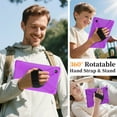 thumbnail image 6 of For Samsung Galaxy Tab A11+ 2025/Tab A9+ 2023 Case 11 inch (SM-X310/X315/ SM-X210/X216), 360 Hand Strap, Shoulder Strap, Kickstand, Rugged Drop Protection, Purple, 6 of 6
