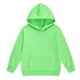 thumbnail image 4 of WERYOUNG Girls Hoodies Long Sleeve Solid Color Hooded Sweatshirts Loose Fit Casual Pullover Hoodies With Pocket For Kids Comfortable Tops 12-13 Years, 4 of 4