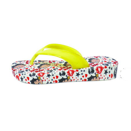 

Betty Boop Adult Women Flip Flop Sandal Thong Slide Wedge (Size 10 Yellow Wedge)