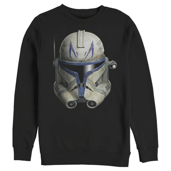 Men's Star Wars: The Clone Wars Commander Rex Big Face Sweatshirt Black Medium