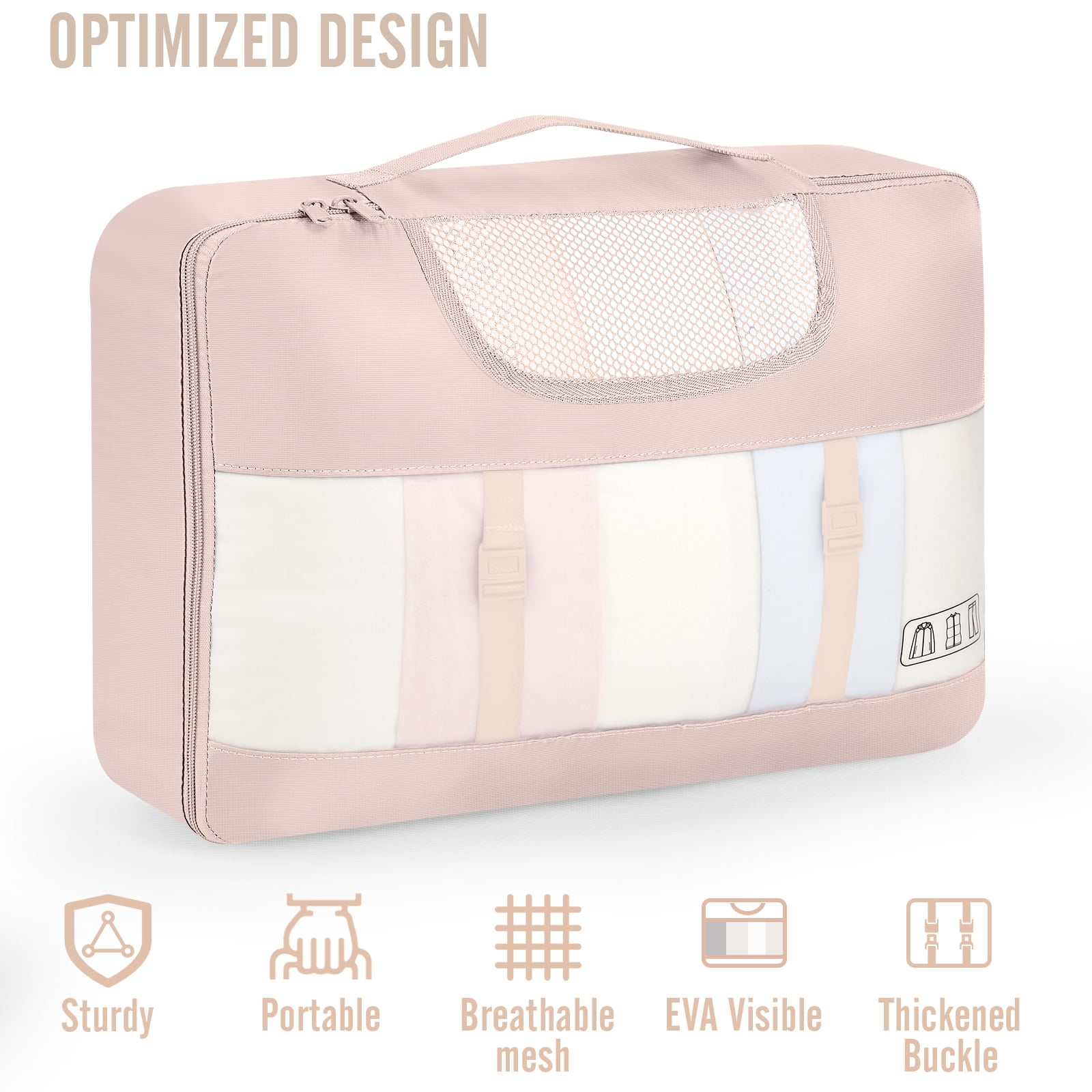 Veken 10 Set Packing Cubes for Travel, Beach Vacation Essentials Accessories for, Suitcase Organizer Bags for Luggage with Hanging Toiletry & Shoe Bag, Birthday Gifts for Women Mom Her