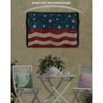thumbnail image 3 of 4th of July Outdoor TV Cover 40 to 43 Inch Weatherproof, American Flag Star on Wood Independence Day 600D Oxford TV Covers with Waterproof Zipper, Outside Flat TV Screen Protector 40"Wx25"Hx4.5"D, 3 of 7