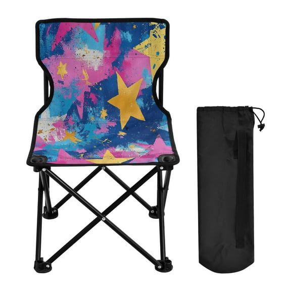 BZSMCE Camping Chairs Modern Cosmic Blast Pattern Folding chair