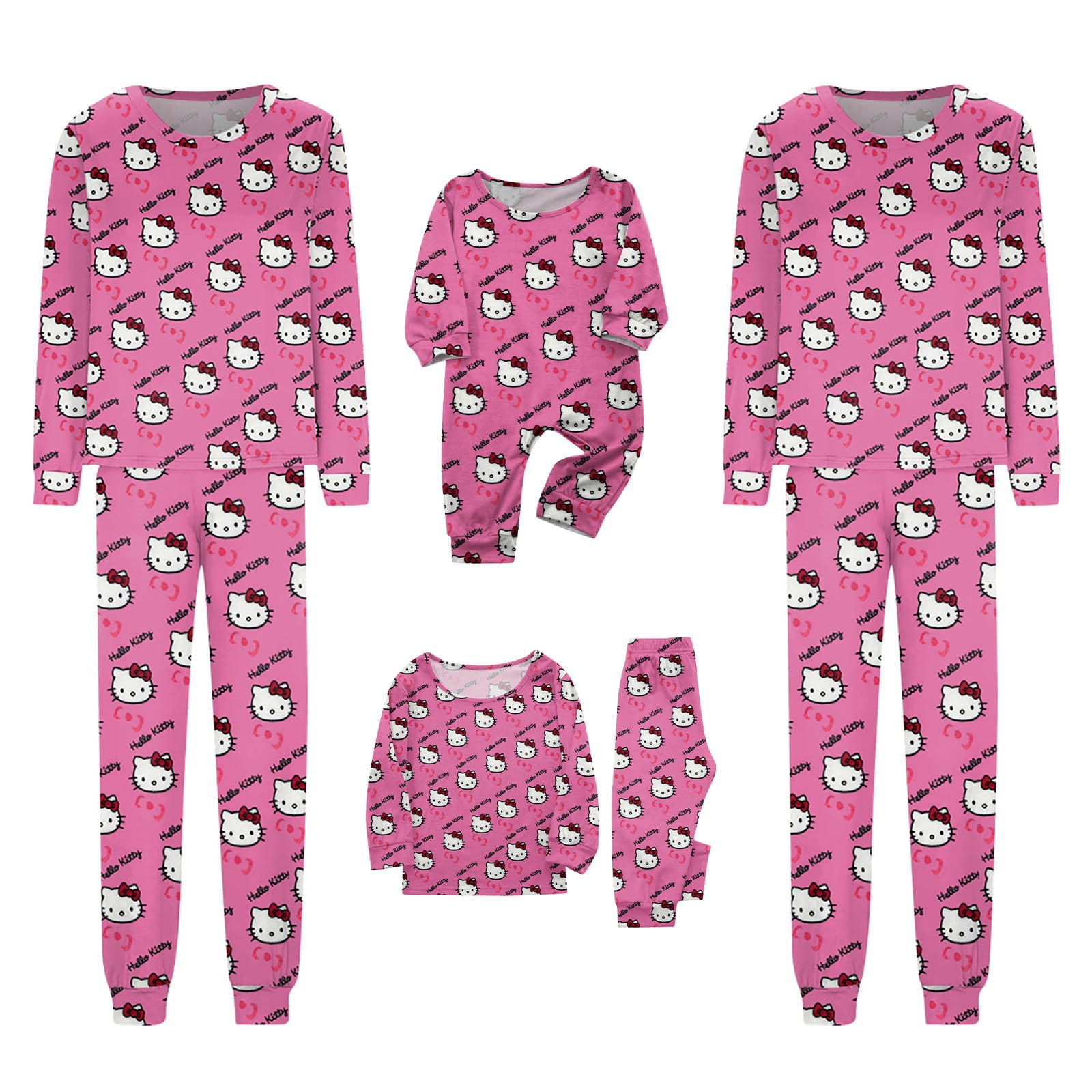 Family Matching Pajamas (Pink) Kt Cat Christmas Pjs for Family