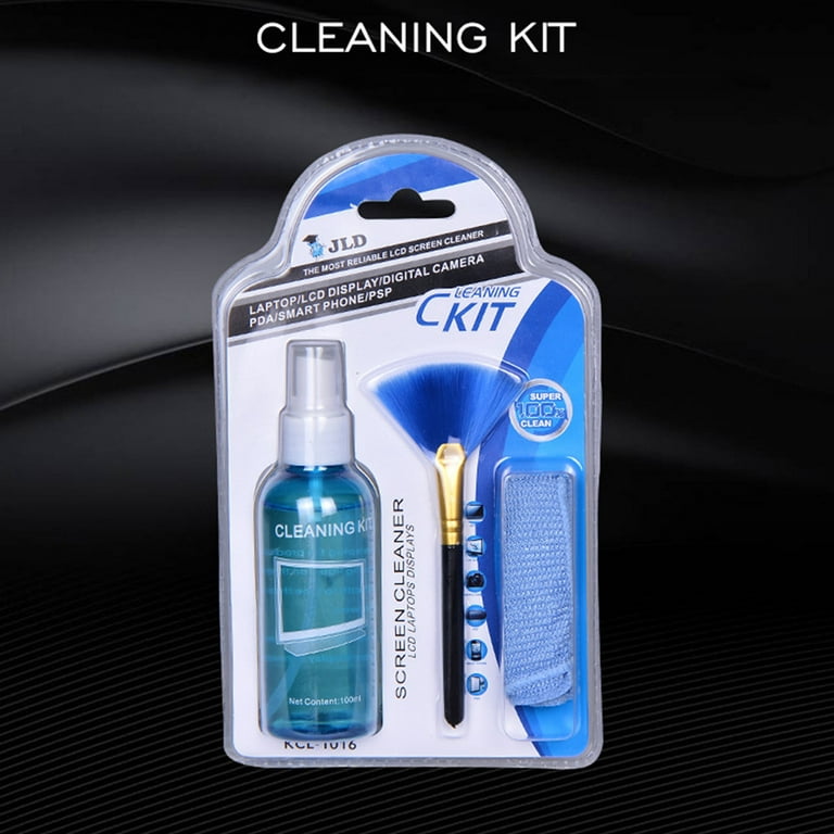3in1 Screen Cleaning Kit Cloth Wipe Brush TV Tablet Laptop