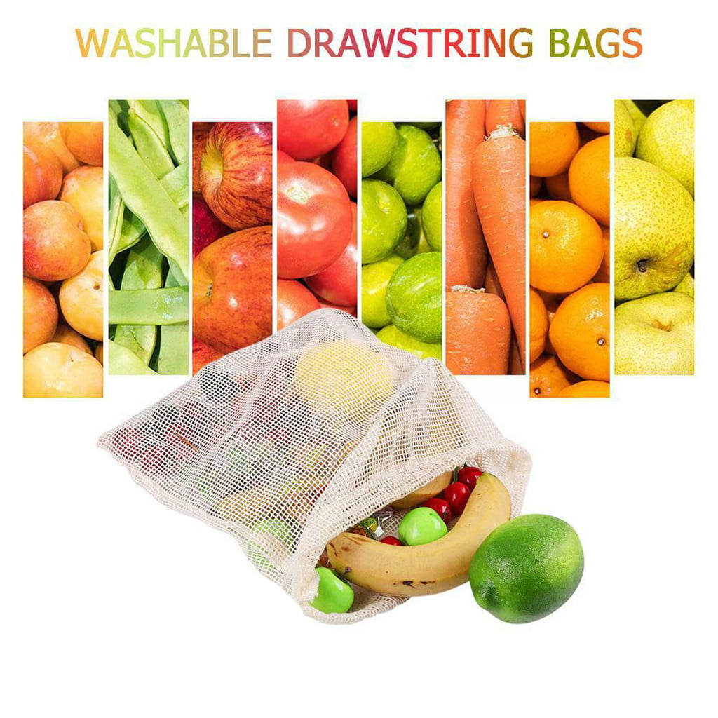 100Pcs Bags Creative Portable Produce Bags Fruits Net Bags for Indoor Outdoor 