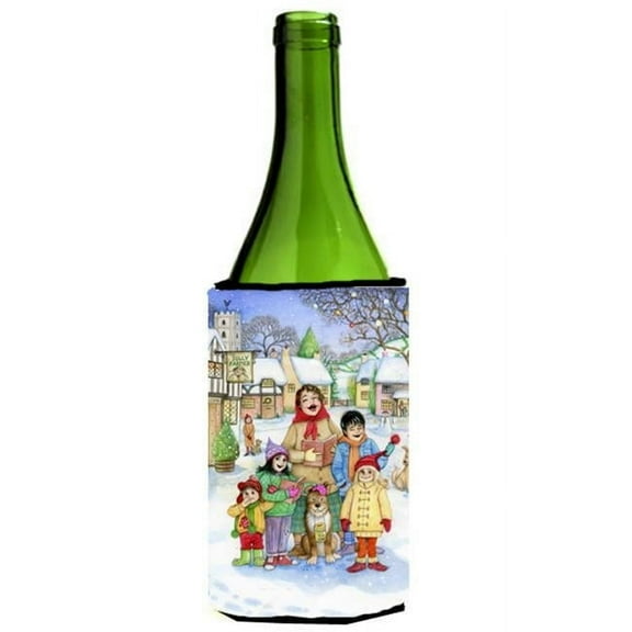 Christmas Carol Singers Wine Bottle Can cooler Hugger