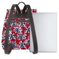 thumbnail image 3 of Balery Palm Tree Pattern on Red Mochila de Cuero para Mujeres, Gran Capacidad, Bolsa de Viaje Multifuncional, Mochila de Cuero y Bolsa de Hombro para Mujeres, 3 of 4