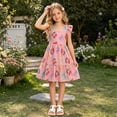thumbnail image 5 of Piuwrlz Summer Party Play Dress Girls Graphic Dresses Cotton A-Line Princess Skirts Multicolor Size 2 T, 5 of 6
