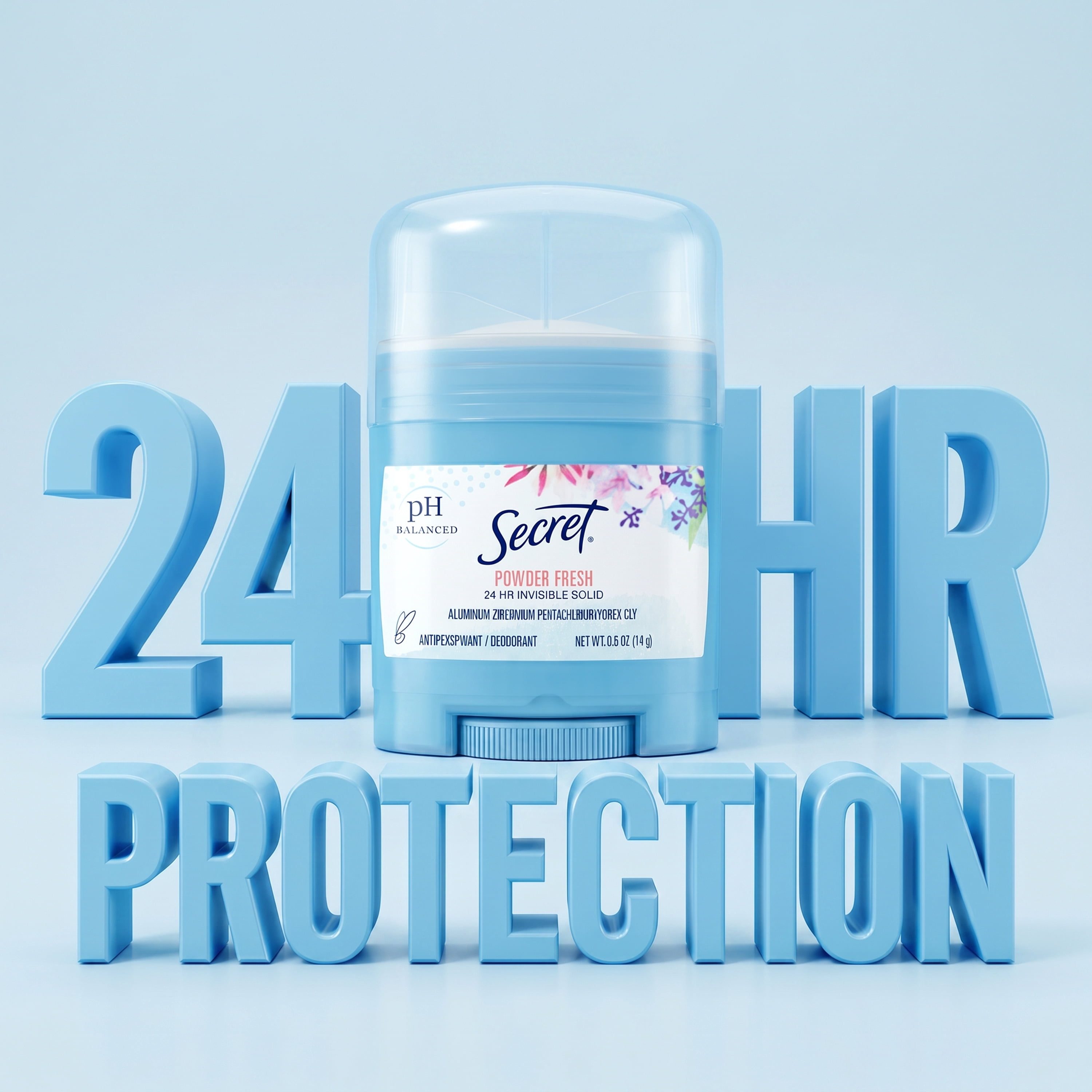 Secret Invisible Solid Antiperspirant Deodorant, Powder Fresh, Travel Size Toiletries, 0.5 oz