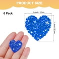 thumbnail image 3 of Uxcell 6-Pack Parches de Corazón de Strass para Planchar 2.5cm Adhesivos Brillantes para DIY/Ropa/Zapatos/Bolsas, 3 of 7