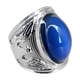 thumbnail image 1 of Anillo vintage con piedras preciosas que cambian de humor y grabado con diseño de águila, 1 of 9