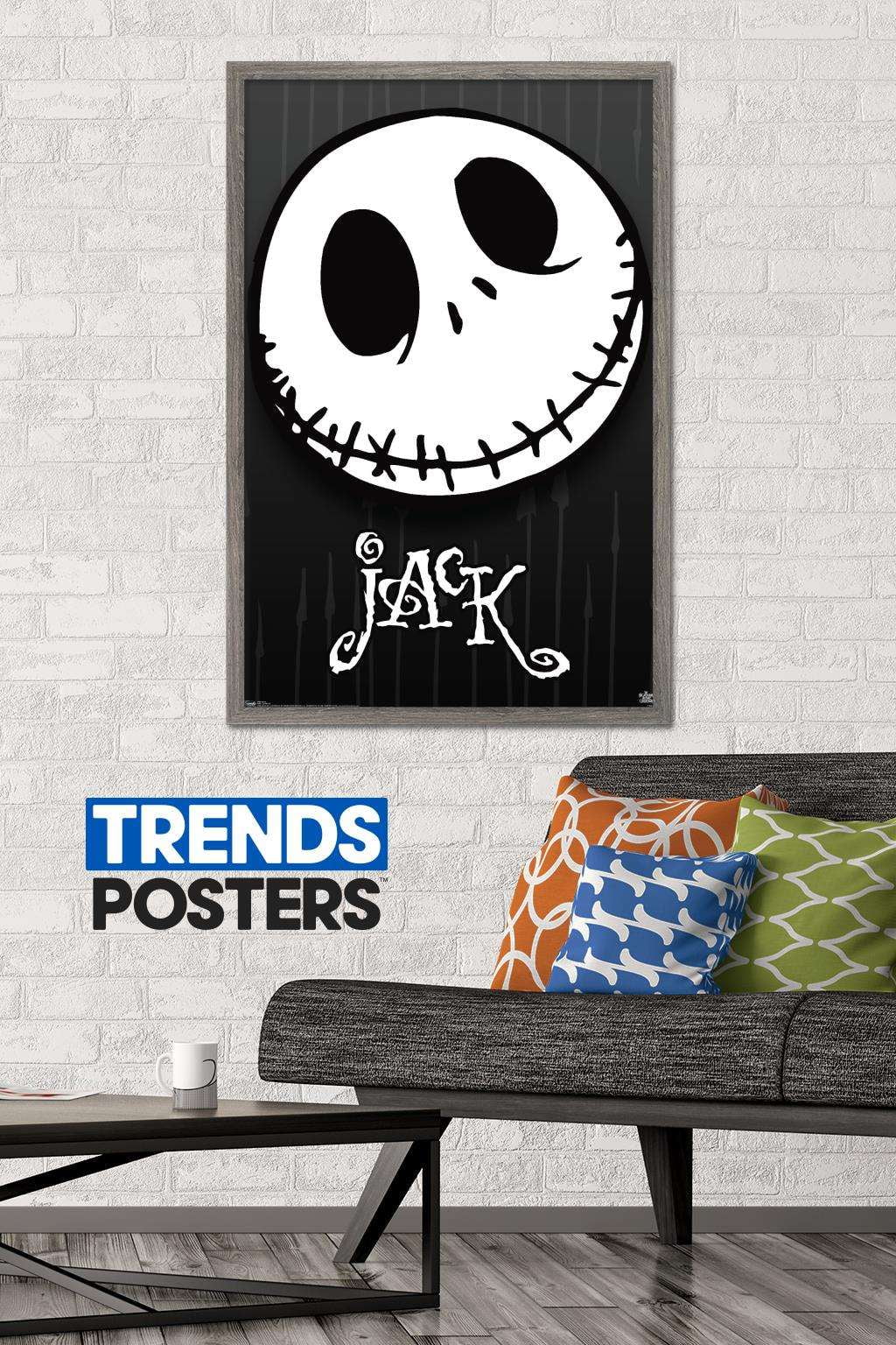 Disney Tim Burton's The Nightmare Before Christmas - Close-Up Wall Poster, 22.375" x 34", Framed