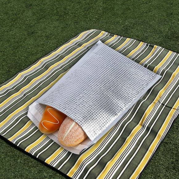 Insulated Bag, 4 Types 10pcs/set Aluminum Foil Insulated Food Storage Bag Thermal Cooler Silver