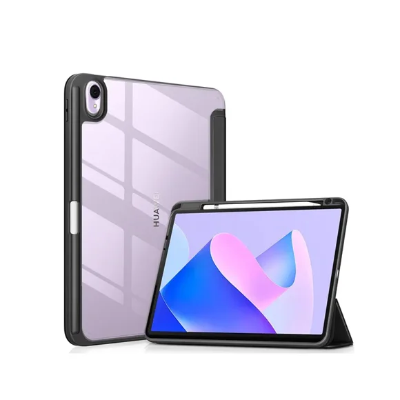 For Huawei MatePad 11 2023 Transparent Back Tablet Cover Funda For MatePad 11 DBR-W00 DBR-W10 11 Inch Pencil Holder Cases black For MatePad 11 2023