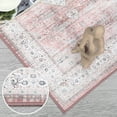 thumbnail image 3 of Tzou Vintage Living Room Area Rugs 9x12 - Super Soft Washable Oriental Traditional Distressed Carpets for Bedroom Home Office(Light Orange), 3 of 6
