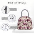 thumbnail image 4 of Easygdp Rose Flowers Bolsa de Almuerzo Insulada Grande, Forro de Aluminio, Diseño Espacioso, a Prueba de Fugas, Ideal para Trabajo, Picnics, Viajes y Actividades al Aire Libre, 4 of 6