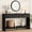 Black, variant on Aufeile 55" Console Table with 3 Drawers, Modern Entryway Table with Open Storage Shelf, Sofa Table Behind Couch, Wooden Entry Table for Living Room, Entrance, Hallway, Black