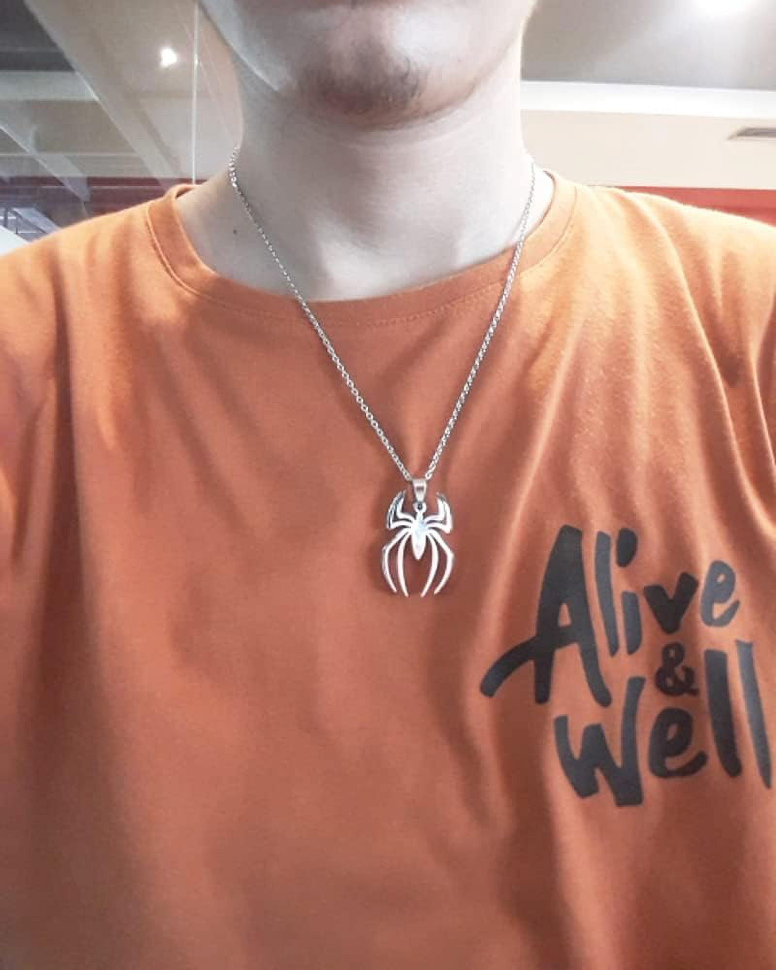 Spider Pendant Necklace For Men & Women – Stainless Steel Goth Anime Fashion Jewelry Gift