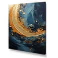thumbnail image 2 of Designart "Surging In Golden Sapphire" Abstract Spirals Canvas Prints, 2 of 7