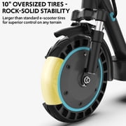Electric Scooters for Adults, 650W Motor & 25-Mile Range, 10 Solid Tires, Dual Suspension, UL2272 Certified Foldable E-Scooter