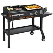 "TaliaPosy Easy Assemble Care, Store and Use Tough Durable Ever Reliable Blackstone Griddle & Charcoal Grill Combo 1819 - Serve Up Really Tasty Meals with That Distinct Grilled to Perfection Flavor"