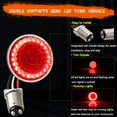 thumbnail image 2 of MotoParAcc 1157 Luces traseras LED de señal de giro de 2 pulgadas, luz trasera de freno roja tipo bala con cubierta de lente ahumada para Harley Sporster 1200 Dyna Road King Street Glide Softail 2020, 2 of 5