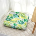 thumbnail image 3 of Palm Leaf & Exotic Flowers Floor Pillow - Japanese-Style Zabuton Cushion with Vibrant Hawaiian Print, Sunlight-Activated Fluffy Expansion, 3 of 7