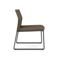 thumbnail image 4 of Gansett Reception Waiting Armless Guest Chair / Charcoal Steel / Brown, 4 of 5