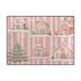 thumbnail image 5 of Yayeee Area Rugs for Living Room 5.2'x4' Non Slip Washable Bedroom Floor Carpet, Light Green Christmas Houses, 5 of 5