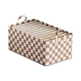thumbnail image 2 of Xihbxyly Cesta de Almacenamiento, Diseño Moderno En Beige y Café, Multiusos, Plegable y Resistente, Ideal para El Hogar y Viajes, Tela No Tejida Duradera, 47 X 28 X 20 Cm., 2 of 7