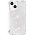 thumbnail image 3 of Slim Fit Phone Case for iPhone 14 Plus (6.7 in.), Glitter Liquid Quicksand Effect Silicone Soft TPU Case with Camera Lens and Screen Protection for iPhone 14 Plus,LSWT Colorful, 3 of 7
