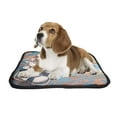 thumbnail image 2 of PKQWTM Summer Anchor lifebuoy distressed wood table Pet Dog Cat Bed Pee Pads Mat Cushion Potty Dogs Blankets Crate Bed Kennel 28x36 inch, 2 of 3