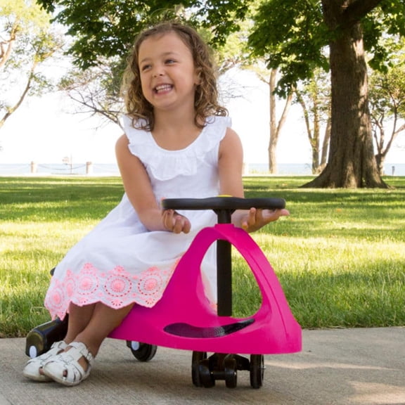 Wiggle Car - Ride on Toy for Ages 3 and Up - Toddler Ride on Toys with no Batteries, Gears or Pedals Just Twist, Wiggle, and Go by Lil’ Rider (Pink)