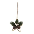 thumbnail image 2 of Handmade Unique Pine Cone Christmas Hanging Decorative Wreath,  Twine and Polyester, DIY Star String Lights, Multifunctional Room Decorations, 2 of 8