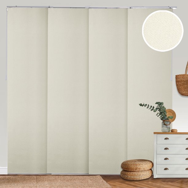 CHICOLOGY Blackout Adjustable Sliding Panel Track Blind, Up to 86"W X