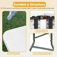 thumbnail image 5 of 6FT Folding Table, Portable Fold-in-Half Plastic Picnic Party Table with Carrying Handle (White, 5 of 6