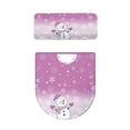 thumbnail image 5 of HELLHERO Toilet Lid Dust Cover Set 2 Pcs Set Dust-Proof Elastic Bottom Toilet Lid Cover Set Soft, Purple Snowman Set, 5 of 8