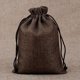 thumbnail image 1 of Bolsa de lino de arpillera con cordón, embalaje de joyería, almacenamiento de dulces de boda, fiesta de Navidad, logotipo personalizable, 100 unidades, 1 of 4