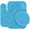 TURQUOISE, variant on 3pc Bathroom Set Rug Contour Mat Toilet With Lid Cover Chenille Super Soft Non Slip With Rubber Backing #6 Taupe Color For Bathroom Decor
