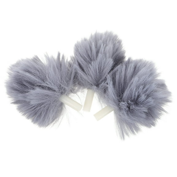 Portable Car Cleaning Kit with Soft Fiber Brushes for Air Vents and Gaps 3 Pieces Grey