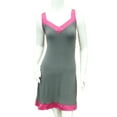 thumbnail image 2 of Covington Womens Gray Pink Sleep Shirt Jersey Knit Nightgown Nightie Chemise L, 2 of 2