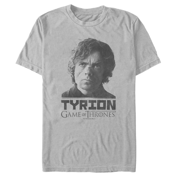Men's Game of Thrones Tyrion Lannister Portrait  Graphic Tee Silver 3X Large